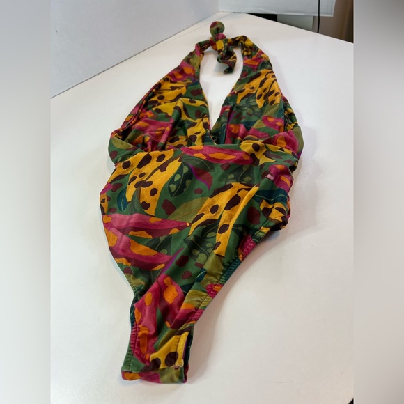 Farm Rio Cow Print Bananas one piece NWOT - Picture 2 of 5